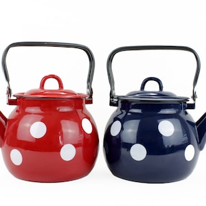 Enamel Teapot set of 2 coffee kettles