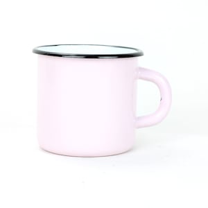 Enamel mug Pink enamel cup Coffee cup Tea mug Enamel camping cups