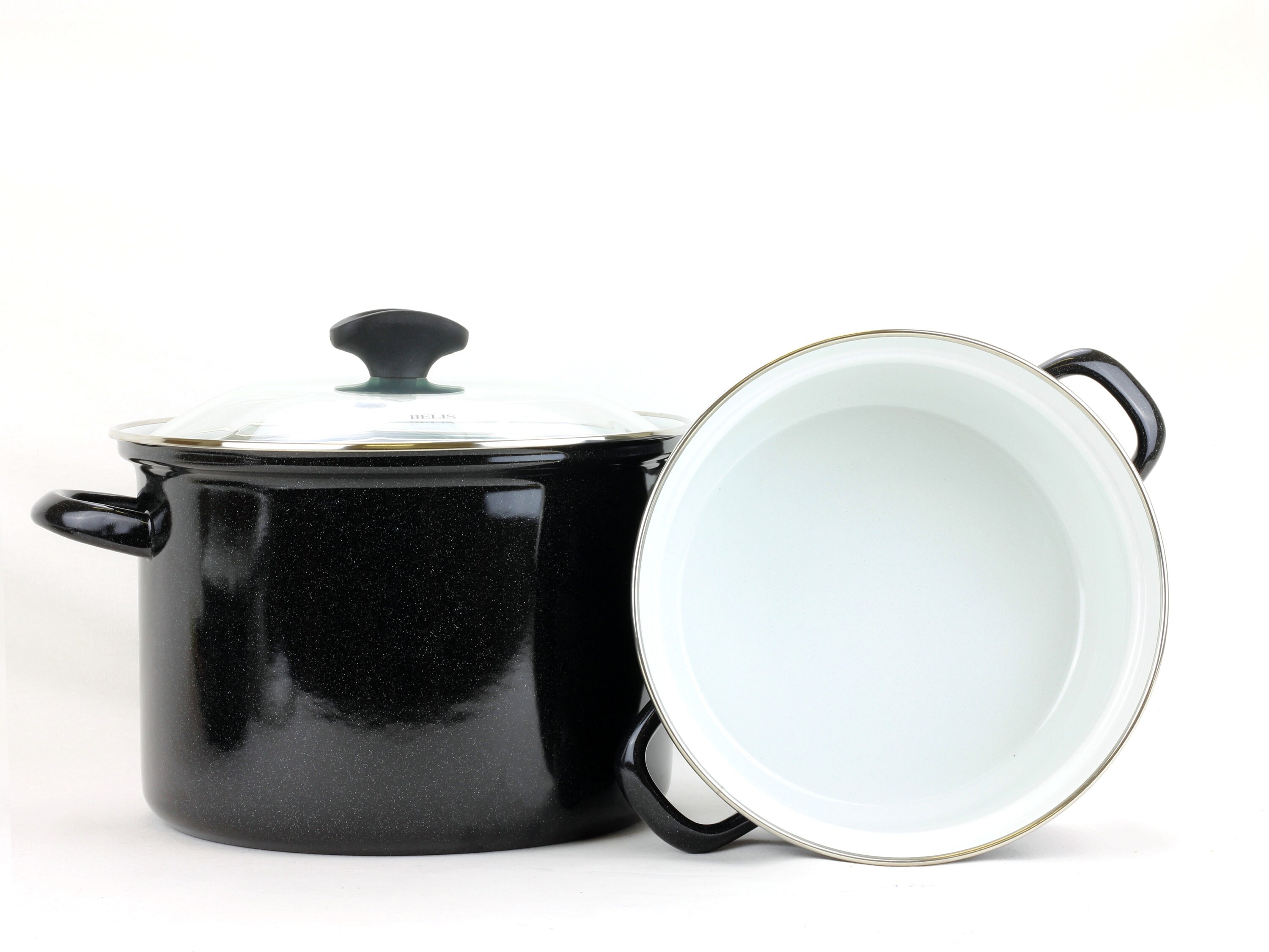Cookware Cooking Pots Set, Set of Cooking Pots Saucepans and Pans Black