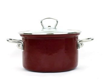 Big cooking pot red kitchen Cookware  ECO - CERAMIC