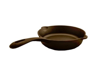 Cast Iron Skillets Pans Cooking pan made of cast iron handmade 16cm - 6.3 inches