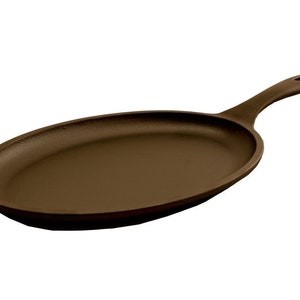 Cast Iron Oval Pan Serving Skillets Pans Cooking pan made of cast iron handmade