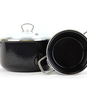 Nero Elegante pentola smaltata da cucina pentole antiaderenti per chef