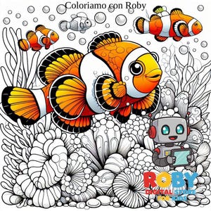 Roby Digital Store disegni di pesci per bambini da colorare