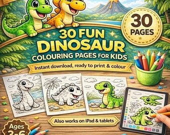 Dinosaur Coloring Pages: 30 Easy Printable Designs for Kids (PDF Download)