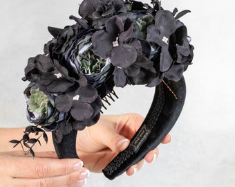 Faszinierende Fascinator-Hüte für Frauen in Schwarz und Grau, Mutter der Braut, Mini-Hut, Hochzeits-Kopfschmuck, Hochzeitsgast-Stirnband, Damen-Fascinator-Heiligenschein