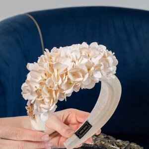 Ivoire fascine mère de la mariée bandeau Bibi pour invité de mariage chapeau de fête de thé halo de mariage jardin floral fascinateur chapeau d'été femme image 7