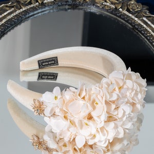 Ivoire fascine mère de la mariée bandeau Bibi pour invité de mariage chapeau de fête de thé halo de mariage jardin floral fascinateur chapeau d'été femme image 3