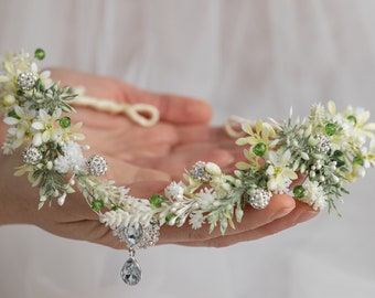 Lavender hair crown Elf tiara Elven circlet Elf crown Renaissance fair circlet Woodland wedding halo Fairy bridal crown Elven headpiece halo