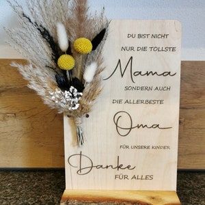 Laserdatei_Muttertag Gechenkidee-eine schöne Tafel mit einem Spruch,perfekt für Trockenblumen_Lasercutfile