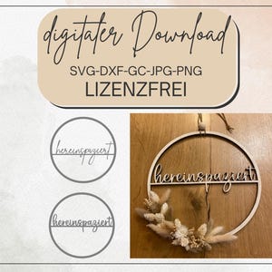 Laserbestand SVG, laserbestand deurbord, laserbestand deurkrans, kom binnen bord SVG, lasergesneden bestand SVG,