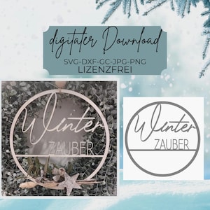 Laserbestand SVG_Christmas deurteken SVG_Christmas deurkrans SVG_Winter magie SVG_Christmas SVG_Winter SVG_Lasercutfile_SVG_DXF_GC