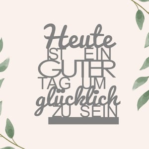 Var glad SVG: Träblockdekor, Idag är en bra dag-ordspråk, laserskuren fil, SVG och DXF direktnedladdning, motivationsskylt DXF bild 7
