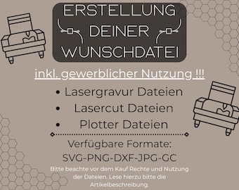 Laser files - plotter files and engraving templates according to your wishes, laser service, laser help, laser support, laser file SVG, plotter file