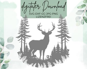 Deer SVG, Deer Plotter File, Deer Laser File, Deer SVG, Deer Laser, Deer Laser Cut, Deer Laser Cut File, Deer Silhouette SVG