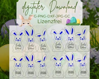 Laserbestand lasergesneden, Pasen SVG, Paashaas blokdecoratie, Happy Easter SVG, lasergesneden laserbestand, laserbestand Paashaas, laserbestand standee