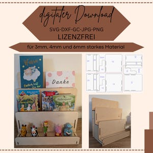 Verkooprek laserbestand, 3 mm 4 mm en 6 mm laserbestand SVG plank, doos laserbestand, cadeaukaartstandaard lasergesneden, lasergesneden bestandsdoos SVG
