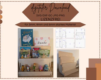 Sales stand laser file, 3 mm 4 mm and 6 mm laser file SVG shelf, box laser file, gift card stand laser cut, laser cut file box SVG