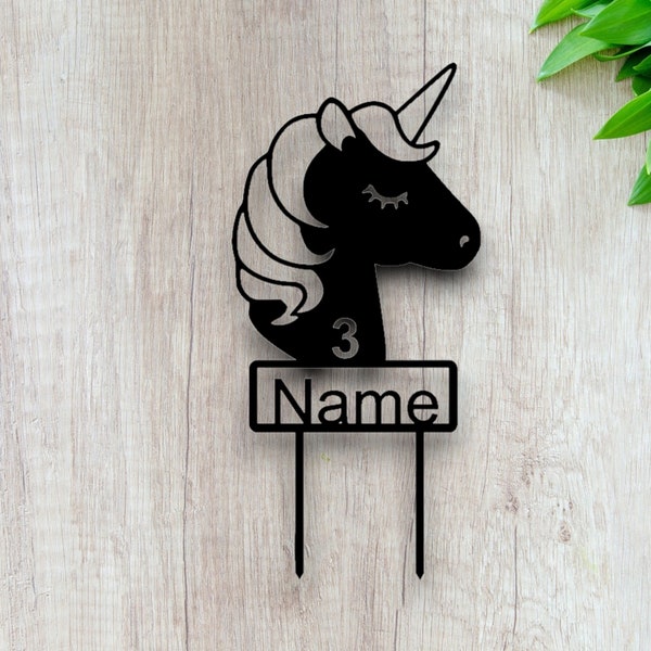 Laserfile_Caketopper_Tortenstecker_Kuchenauflage_Einhorn_Lasercutfile_DXF_SVG_GC