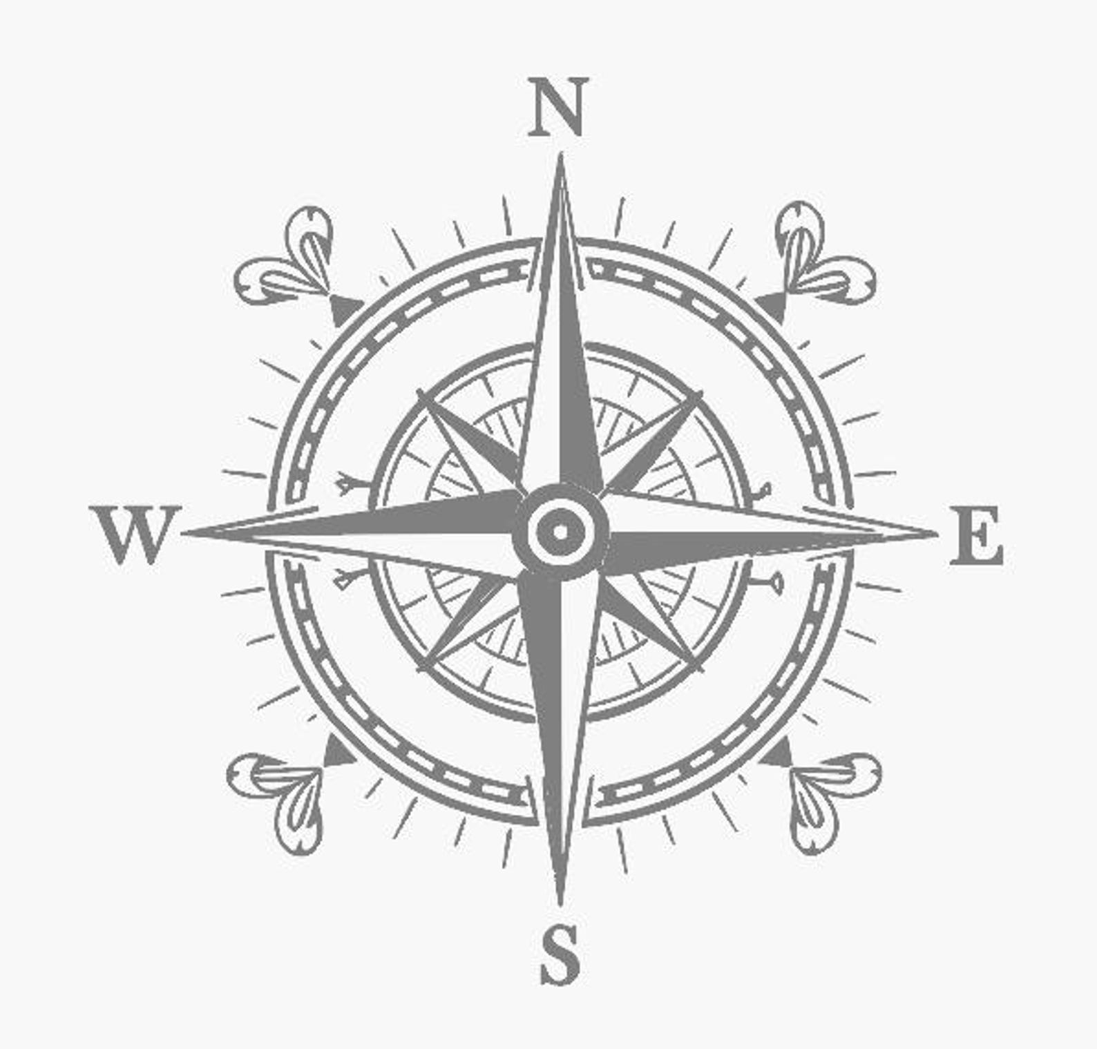 Digital Download_compass With and Without Inscription_plotter File ...