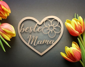 Lima laser tagliata al laser, lima laser per la migliore mamma, cuore con fiore, lima tagliata al laser, lima tagliata al laser, lima laser per la festa della mamma, lima laser per la festa della mamma in formato SVG