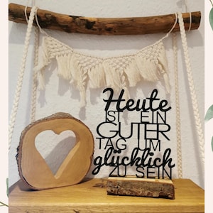 Var glad SVG: Träblockdekor, Idag är en bra dag-ordspråk, laserskuren fil, SVG och DXF direktnedladdning, motivationsskylt DXF bild 2