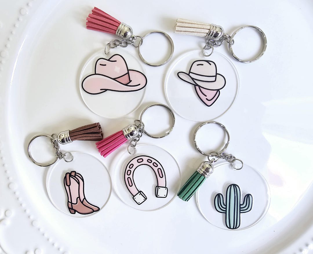 Key Rings Country Cowgirl Inspired Keyring, Personalized Keyrings for Country and Western ...