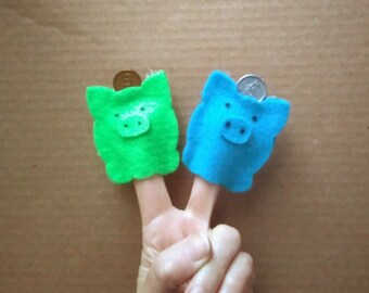 Piggy Bank Finger Puppets