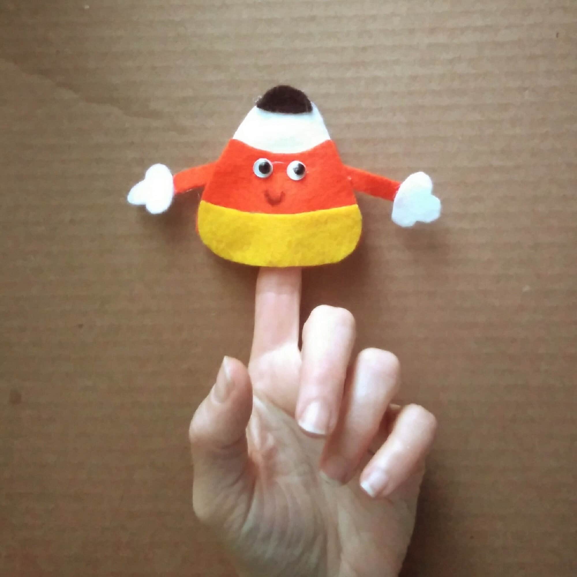 Puppet With Corn Rows Candy Corn Finger Puppet - Etsy