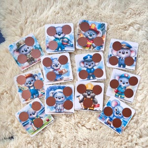 Épargne à gratter koala Profession professionnelle Traceurs physiques plastifiés simple face Économies Défi Mini animaux à gratter Enveloppes d'argent liquide à gratter
