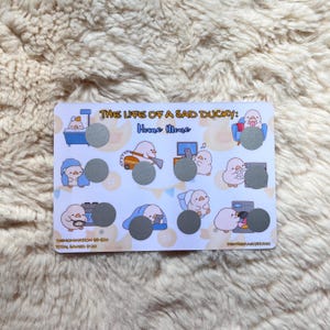 Duck Home Alone Sad Scratch Off Savings Couples Physical Trackers Laminated Double Sided Savings Challenge Cash Envelopes
