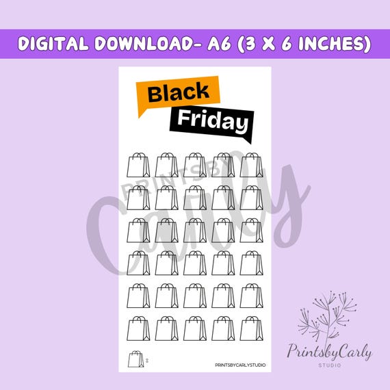 Black Friday Sale Savings Challenge Cyber Monday Savings Challenge Cash Stuffing Saving Tracker, A16