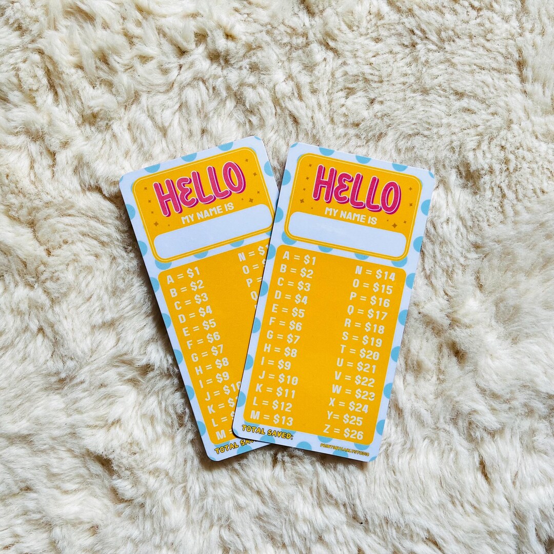 Name Saving Physical Laminated Tracker A6 Physical Tracker Australia ...