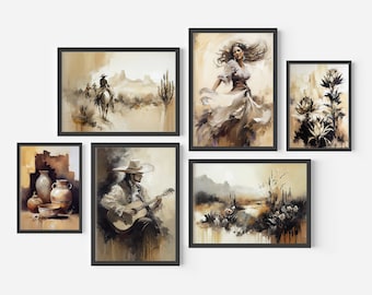 Galería Mexicana Arte de Pared Conjunto Impresiones de Arte Mexicano Impresiones de Arte de Pared Mexicana Descarga Instantánea Impresiones de Arte Latina Impresiones de Arte de Pared Latina Decoración del Hogar