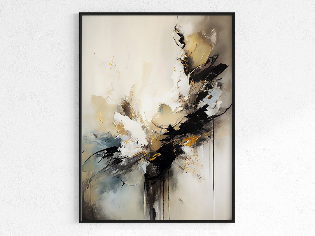 Neutral Color Abstract Art Print Neutral Color Art Prints Instant