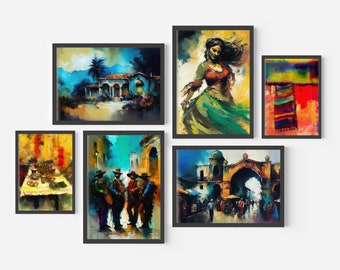 Mexican Gallery Wall Art Set Mexican Art Prints Mexican Wall Art Prints Instant Download Latina Art Prints Latina Wall Art Prints Home Decor