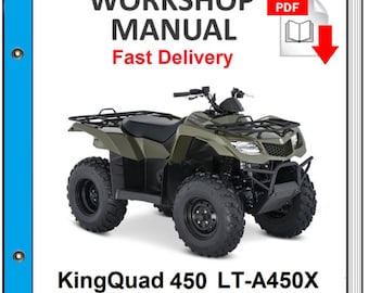 Suzuki King Quad 450 Lta450x 2007 2008 2009 2010 Service Repair Shop Manual
