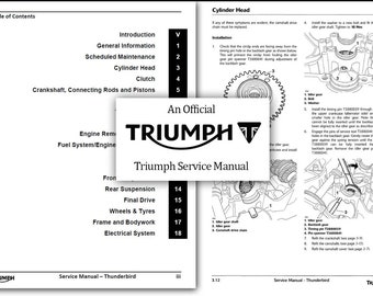 Triumph Thunderbird Motorcycle Service Manual