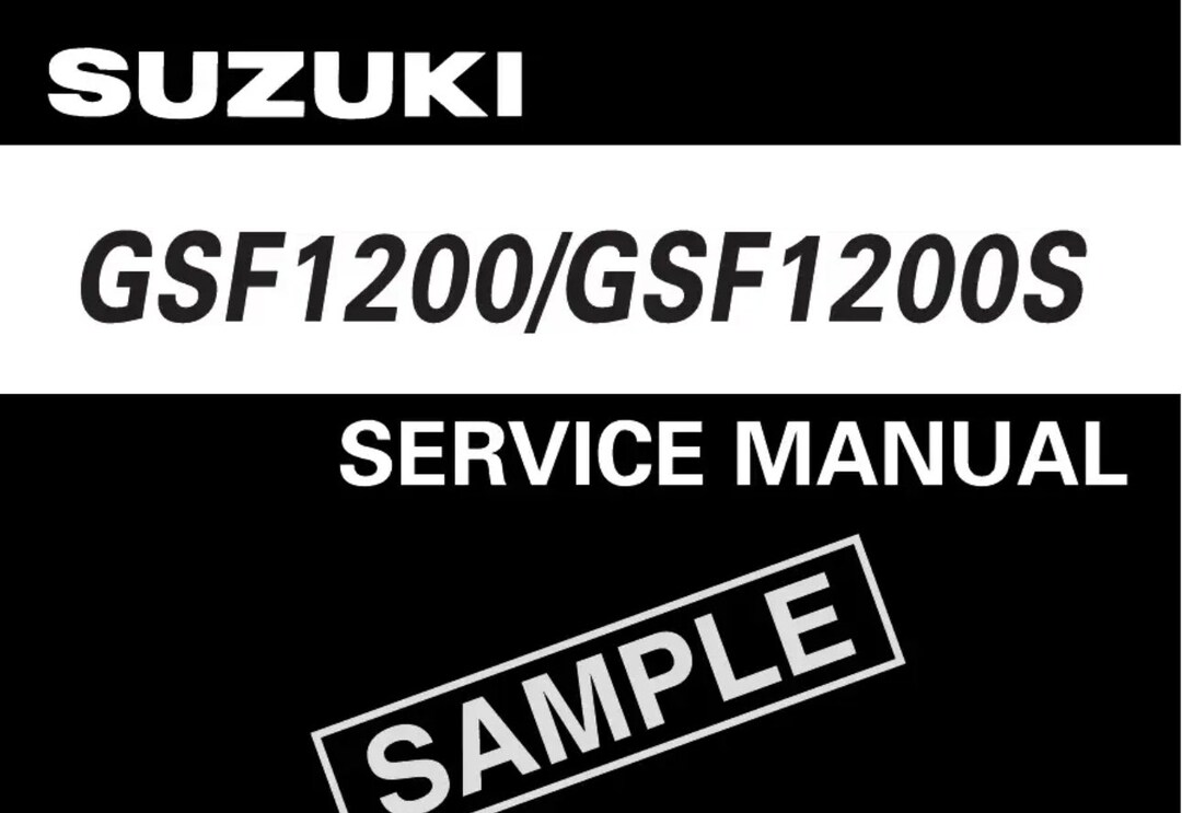 SUZUKI GSF1200/GSF1200S Bandit Service Repair Manual PDF - Etsy