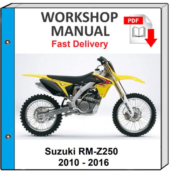 Suzuki Rmz250 2010 2011 2012 2013 2014 2015 2016 Servizio Riparazione Negozio Manuale