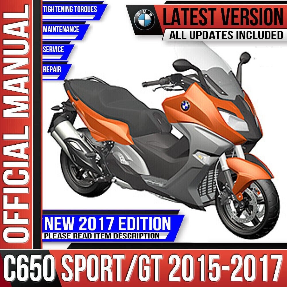 BMW C650 SPORT C650 GT Workshop Service Repair Manual 2015 2016