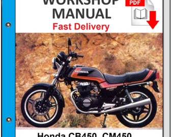 Honda Cb450 Cm450 1982 1983 1984 1985 1986 1987 Service Reparatie Werkplaatshandleiding
