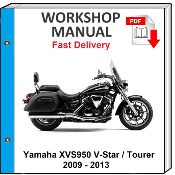 Yamaha Xvs950 V-star 950 2009 2010 2011 2012 2013 Manual De Taller De Reparación De Servicio