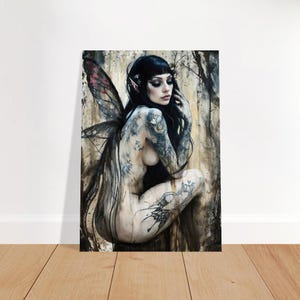 Enchanted Elegance - Pixie Painting | Fairy Art Print | Beautiful Woman Painting | Home Decor Ideas | Living Room Art