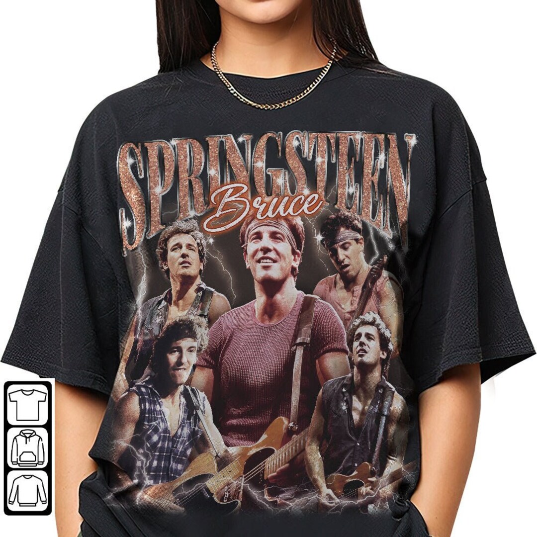 Bruce Springsteen Merch Long Sleeve Tshirt Top Selling Etsy