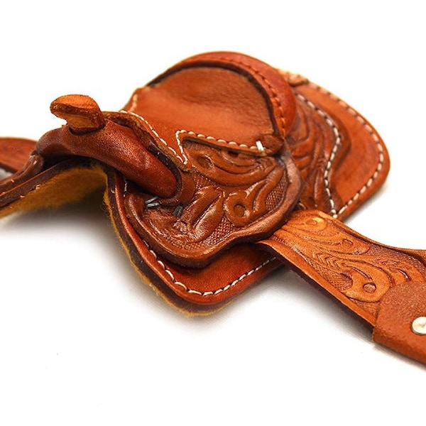 2" Tan Western Miniature Saddle