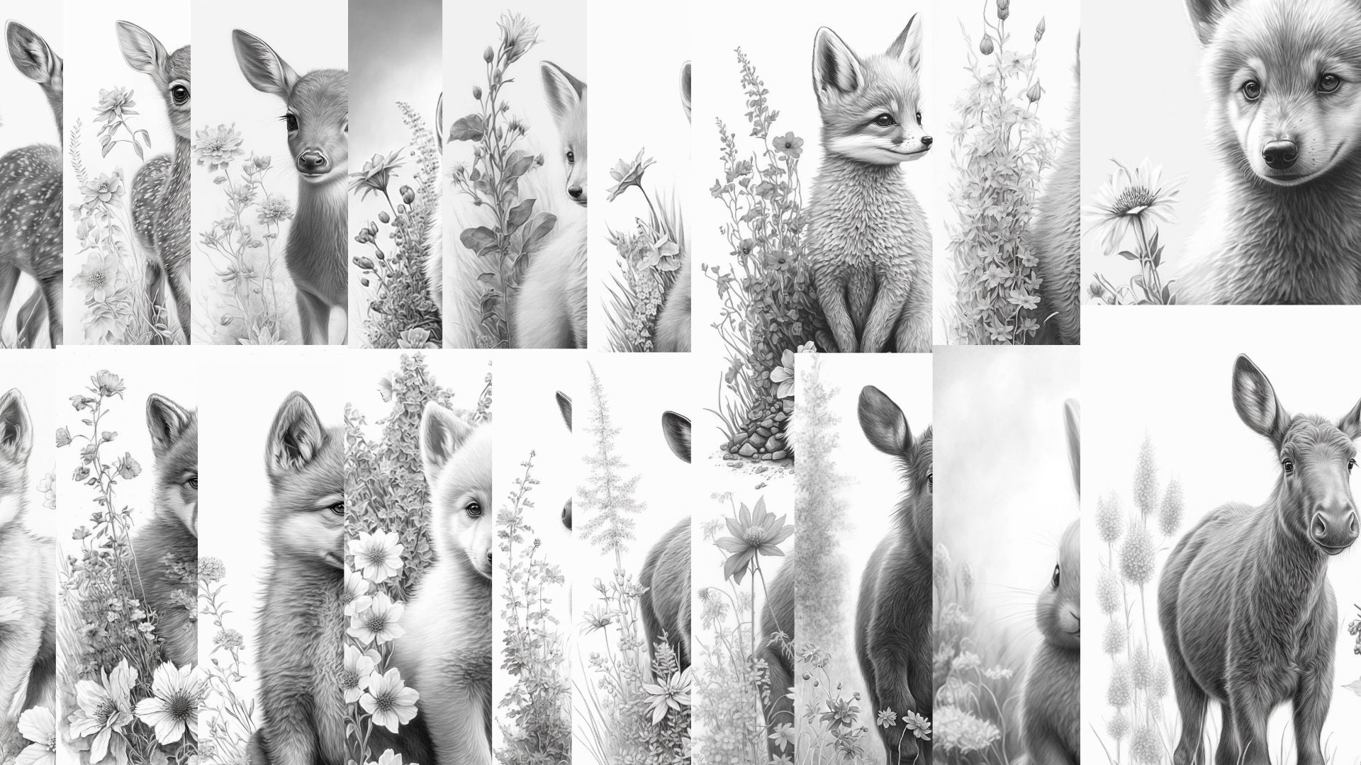 Fantasy Baby Forest Animals Printable PDF Set 1 30 Etsy