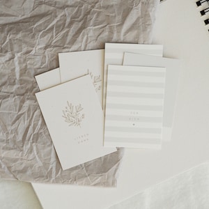 6x mini-cartes de vœux, merci, pour vous, souvenir, DIN A7