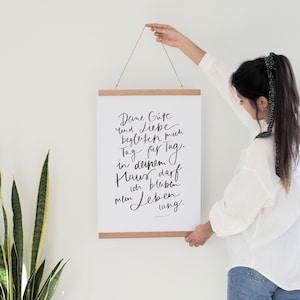 Poster Bibelvers Psalm 23,6 christliches lettering Poster