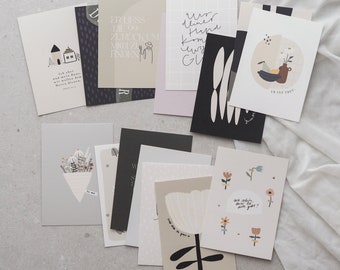 6x Postcards, Individual Mix, Christian Cards, Birthday Cards, Christmas, Greeting Cards